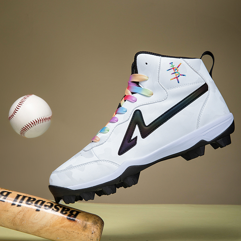 Outdoor Sport Court - Professional Baseball Shoes for Men Black