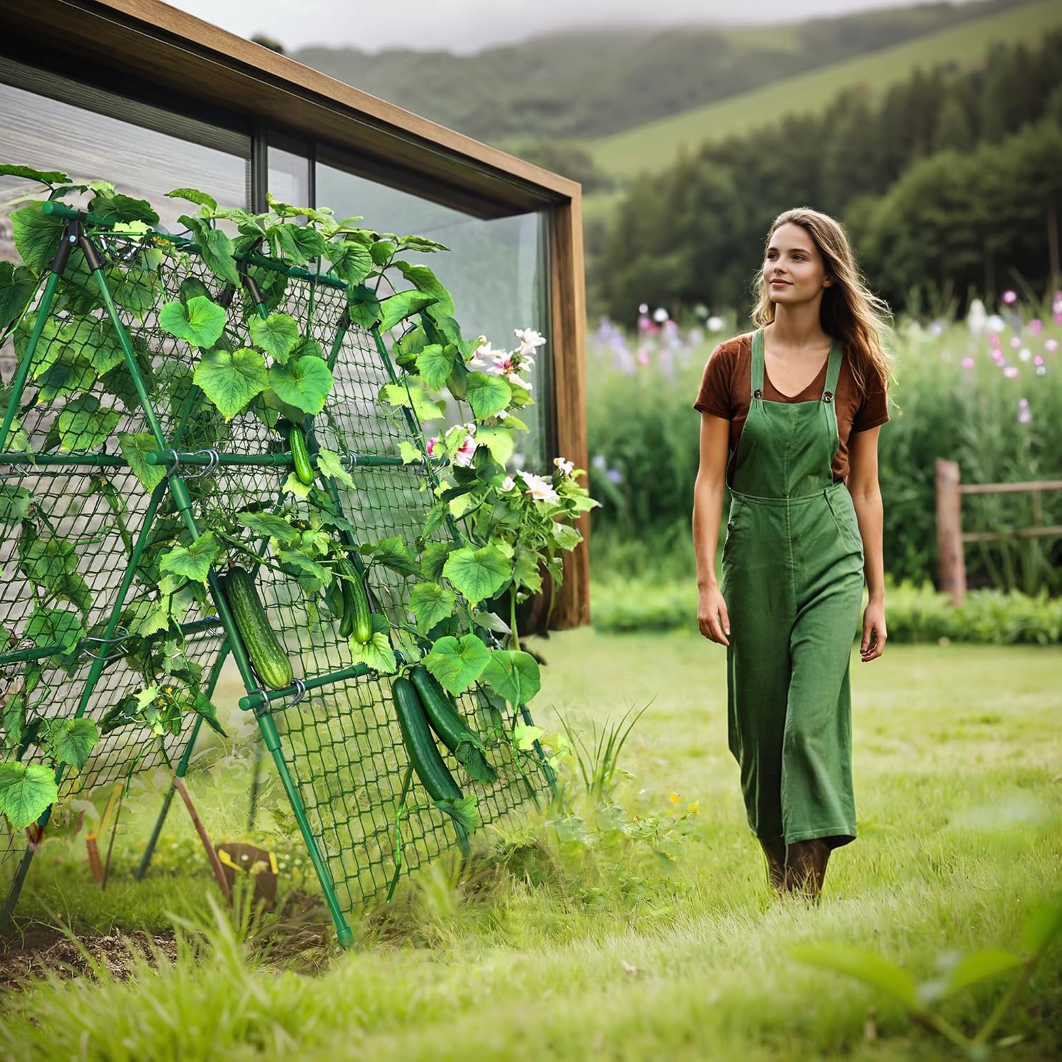 Cucumber Trellis, 4 ft x 4 ft  - огляд і ціна Outdoor Sports Net